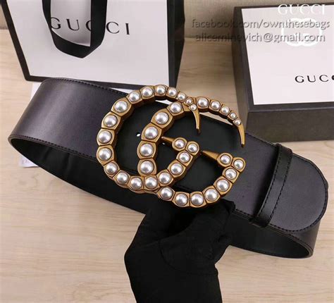 fake gucci pearl belt|Gucci belt double g buckle.